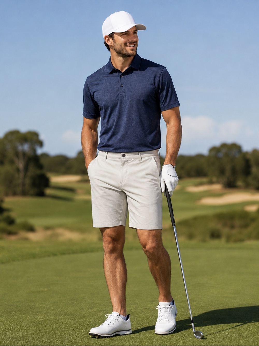 Vuori Mens Aim Tailored Chino Shorts Performance Golf Size 34
